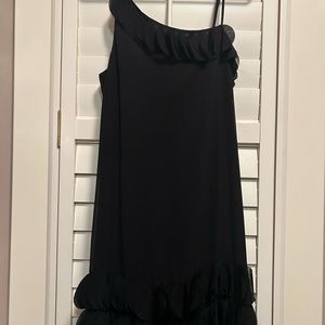 Off the shoulder lined, ruffles all around, elegant beauty